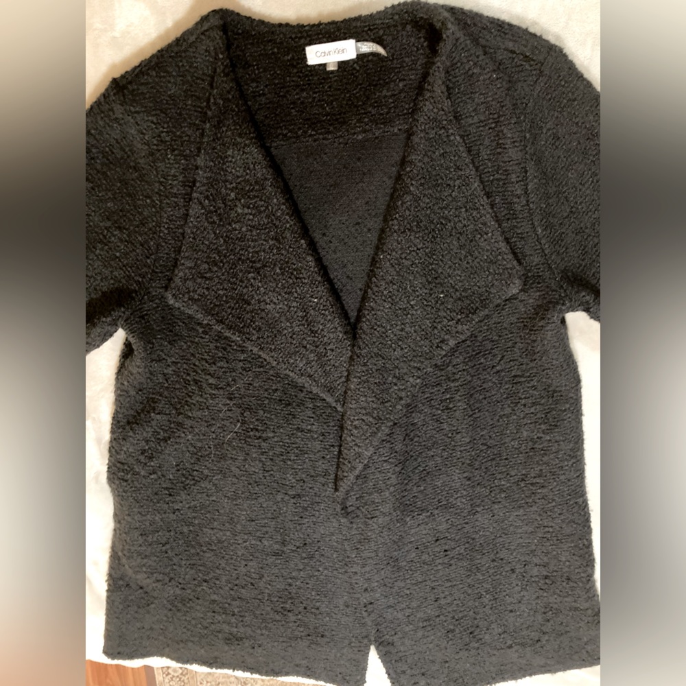 Black Calvin Klein Sweater Coat